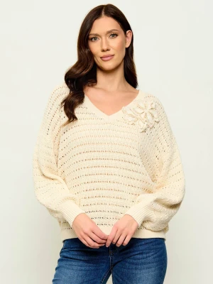 Liu Jo Sweter | Relaxed fit kremowy
