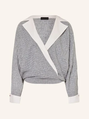 Liu Jo Sweter W Stylu Kopertowym grau