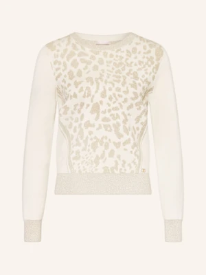 Liu Jo Sweter Z Błyszczącą Przędzą weiss