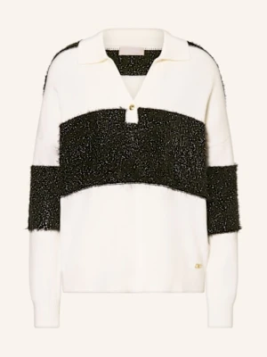 Liu Jo Sweter Z Błyszczącą Przędzą weiss