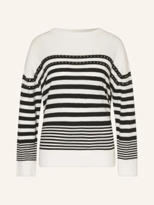 Liu Jo Sweter Z Kamieniami Ozdobnymi weiss