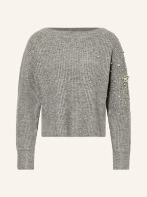 Liu Jo Sweter Z Ozdobnymi Kamykami grau