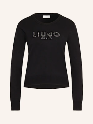 Liu Jo Sweter Z Ozdobnymi Kamykami schwarz