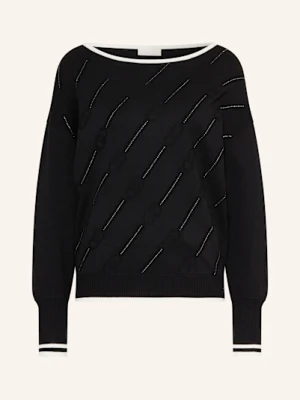 Liu Jo Sweter Z Ozdobnymi Kamykami schwarz