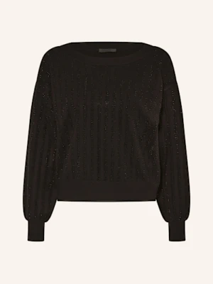 Liu Jo Sweter Z Ozdobnymi Kamykami schwarz