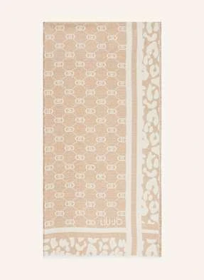 Liu Jo Szal Z Błyszczącą Przędzą beige