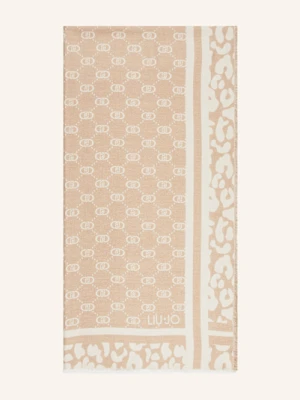 Liu Jo Szal Z Błyszczącą Przędzą beige