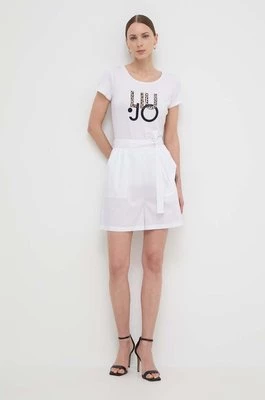 Liu Jo szorty damskie kolor biały gładkie high waist