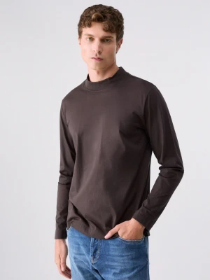 Liu Jo T-shirt A Sleeves Long brązowy