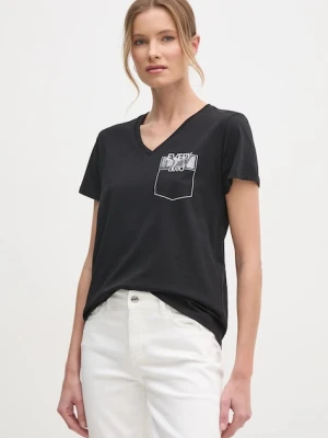 Liu Jo t-shirt bawełniany czarny