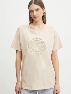 Liu Jo t-shirt bawełniany beżowy