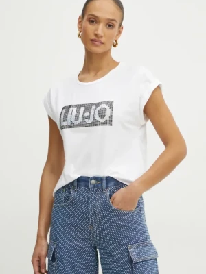 Liu Jo t-shirt bawełniany damski kolor biały VA5151.JS923
