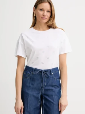 Liu Jo t-shirt bawełniany damski kolor biały WA5147.JS923