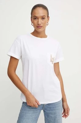 Liu Jo t-shirt bawełniany damski kolor biały WF4177 JS923