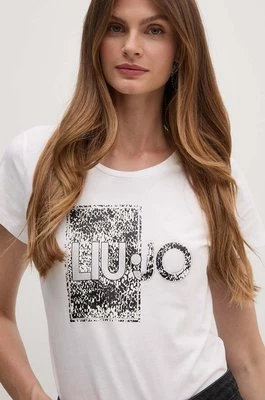 Liu Jo t-shirt bawełniany damski kolor biały WF4178 JS923