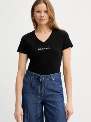 Liu Jo t-shirt bawełniany damski kolor czarny TA5179 J6040