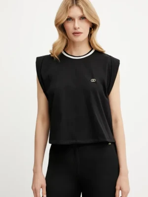 Liu Jo t-shirt bawełniany damski kolor czarny TA5273 J6308