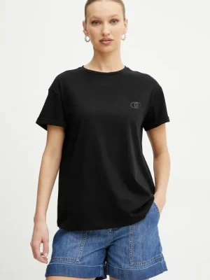 Liu Jo t-shirt bawełniany damski kolor czarny WA5512.JS923
