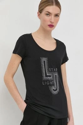 Liu Jo t-shirt bawełniany kolor czarny