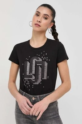 Liu Jo t-shirt bawełniany kolor czarny