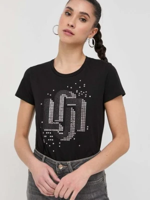 Zdjęcie produktu Liu Jo t-shirt bawełniany kolor czarny