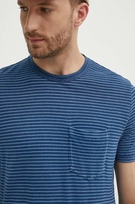 Liu Jo t-shirt bawełniany męski kolor niebieski wzorzysty