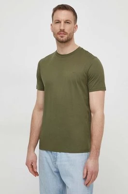 Liu Jo t-shirt bawełniany męski kolor zielony gładki