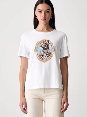 Liu Jo T-shirt damski bawełniany biały