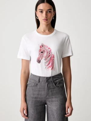 Liu Jo T-shirt damski bawełniany biały