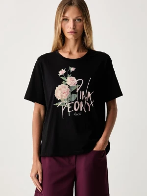 Liu Jo T-shirt damski bawełniany czarny