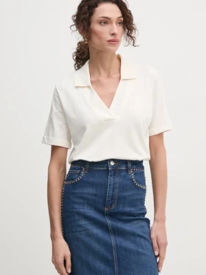 Liu Jo t-shirt damski kolor beżowy TA5187 J6308
