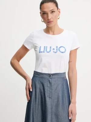 Liu Jo t-shirt damski kolor biały VA5154.JS003