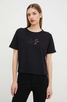 Liu Jo t-shirt damski kolor czarny