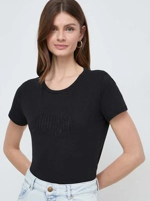 Liu Jo t-shirt damski kolor czarny