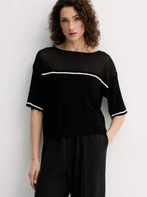 Liu Jo t-shirt damski kolor czarny TA5098 MS027