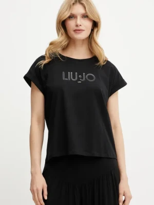 Liu Jo t-shirt damski kolor czarny TA5181 JS003