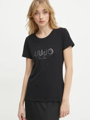 Liu Jo t-shirt damski kolor czarny TA5214 JS003
