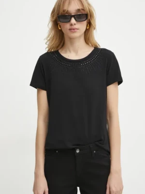 Liu Jo t-shirt damski kolor czarny TA5214 JS003