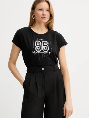 Liu Jo t-shirt damski kolor czarny TA5268 JS005