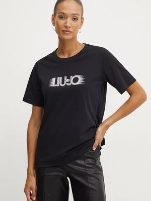 Liu Jo t-shirt damski kolor czarny TF4020 JS923