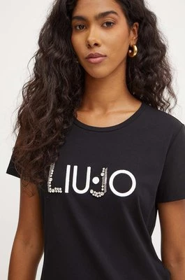 Liu Jo t-shirt damski kolor czarny TF4312 JS088