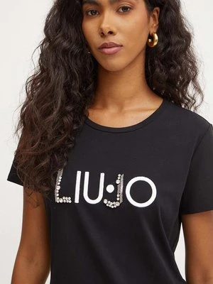 Liu Jo t-shirt damski kolor czarny TF4312 JS088