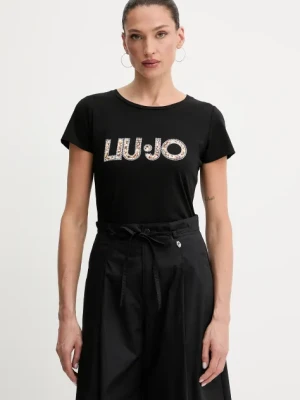 Liu Jo t-shirt damski kolor czarny VA5154.JS003