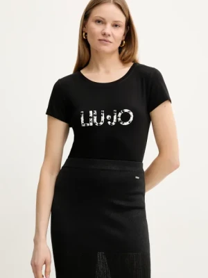 Liu Jo t-shirt damski kolor czarny VA5156.JS360