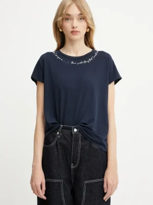 Liu Jo t-shirt damski kolor granatowy TA5268 JS005
