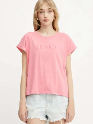 Liu Jo t-shirt damski kolor różowy TA5181 JS003