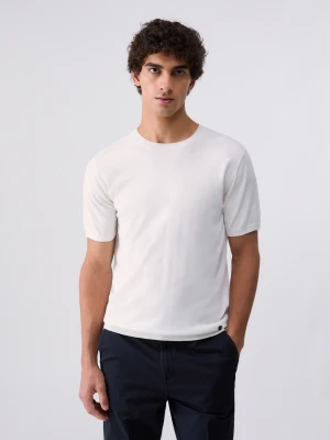 Liu Jo T-shirt In Cotton And Silk biały