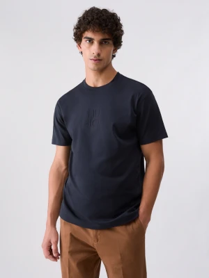 Liu Jo T-shirt In Jersey Interlock Dark Blue