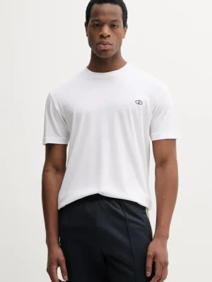 Liu Jo t-shirt męski kolor biały gładki QA5174 J4805