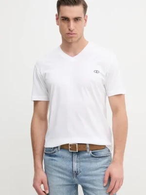 Liu Jo t-shirt męski kolor biały z nadrukiem QA5176 J4805
